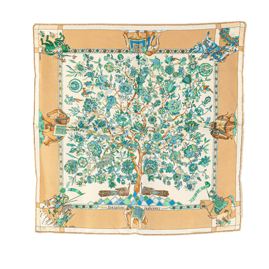 Hermès Fantaisies Indiennes Silk Handkerchief