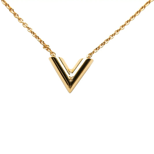Louis Vuitton Gold Plated Essential V Necklace