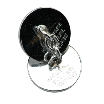 Hermès Palladium Plated Selle Bijouterie Fantaisie Cufflinks