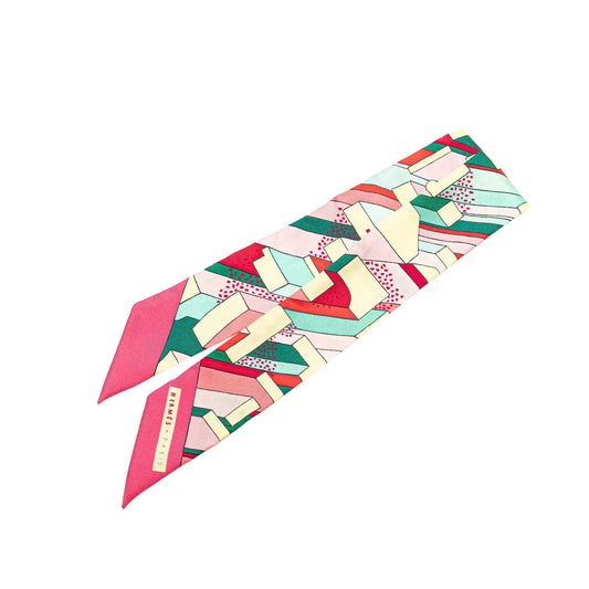 Hermès On A Summer Day Silk Twilly Scarf