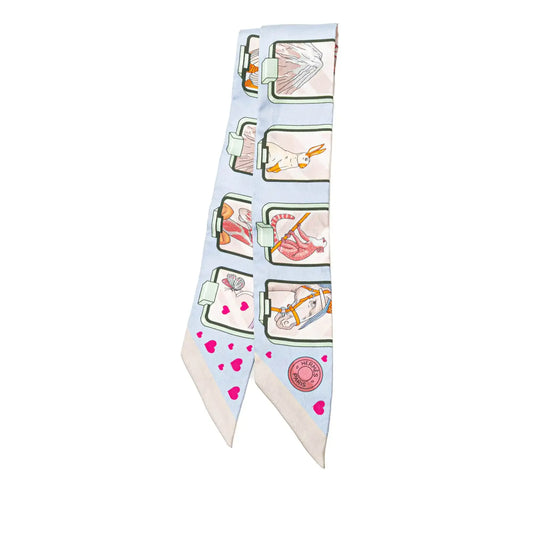 Hermès Story Silk Twilly Scarf