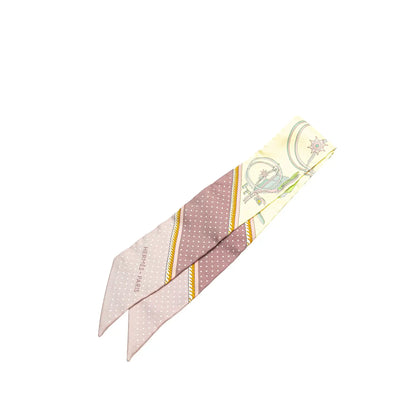 Hermès Les Voitures a Transformation Twilly Silk Scarf