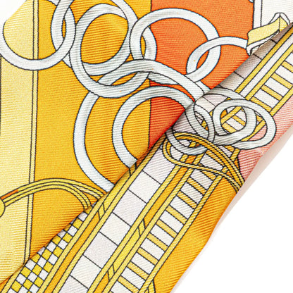 Hermès Brides et Gris-Gris Silk Twilly Scarf