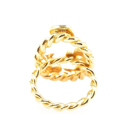 Louis Vuitton Gold Plated and Enamel Berg Sweet Monogram Ring