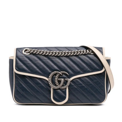 Gucci Small GG Marmont Matelasse Leather Torchon Flap Crossbody