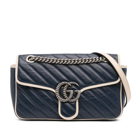 Gucci Small GG Marmont Matelasse Leather Torchon Flap Crossbody