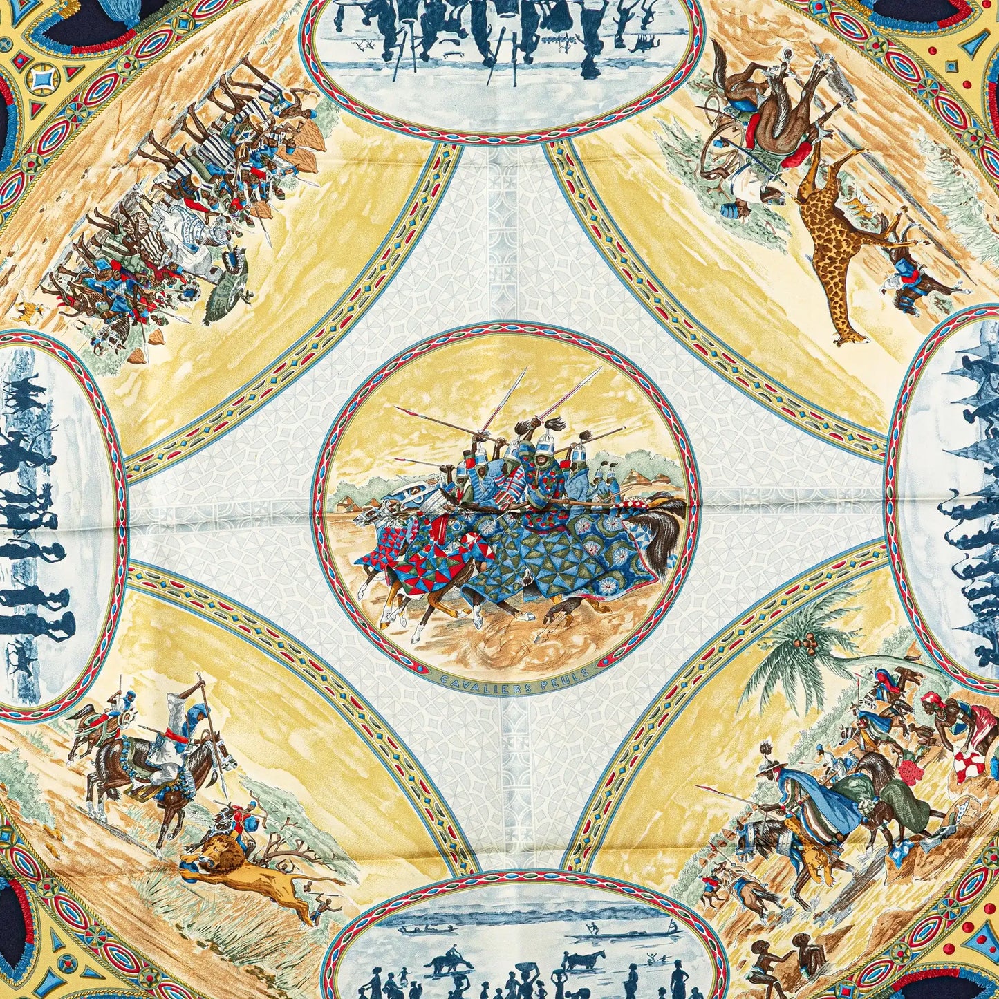 Hermès Cavaliers Peuls Silk Scarf