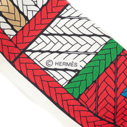 Hermès Tresses H Silk Twilly Scarf