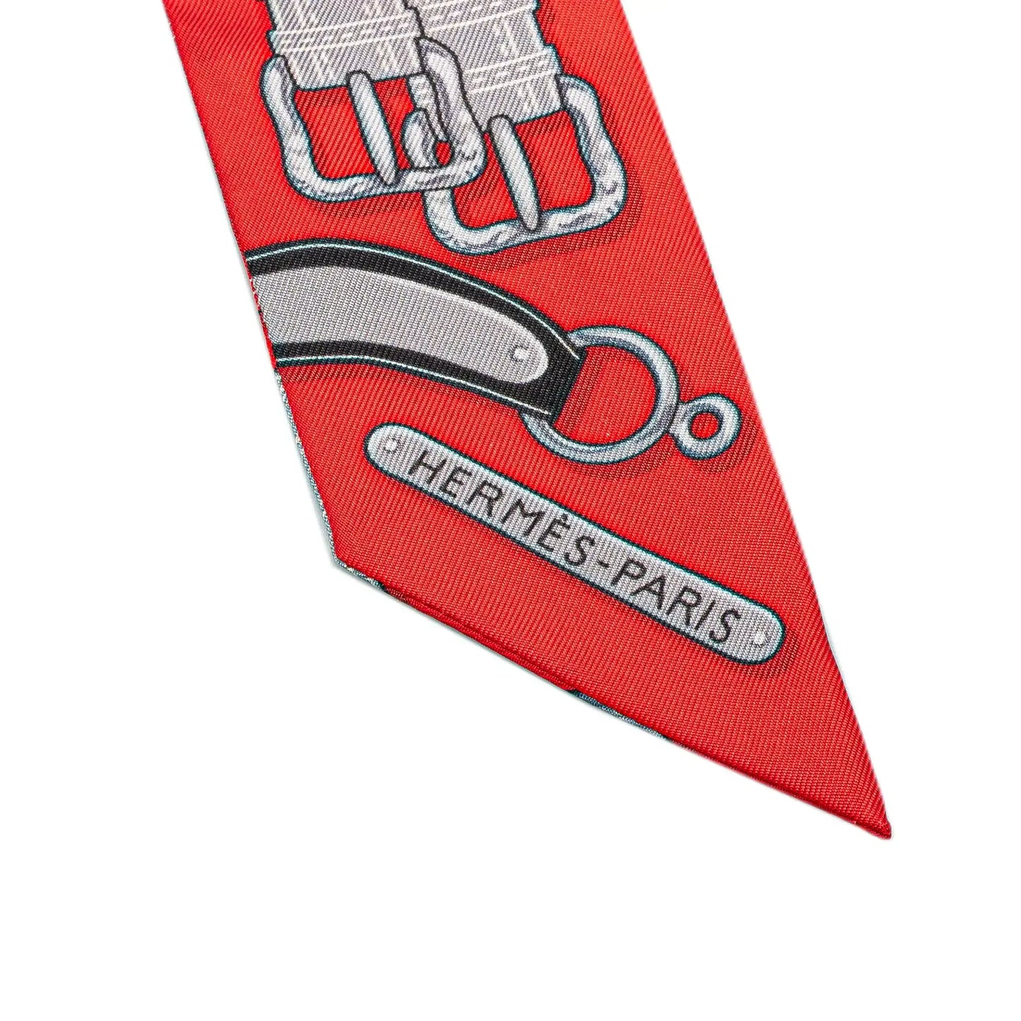 Hermès Harnais Des Presidents Twilly Silk Scarf
