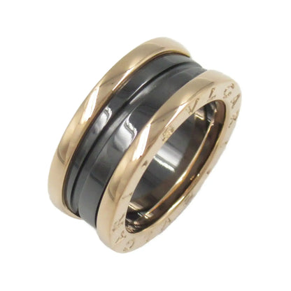 Bvlgari 18K Rose Gold and Ceramic B.Zero1 Two Band Ring