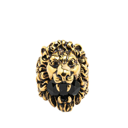 Gucci Gold Plated Lion Head Ring
