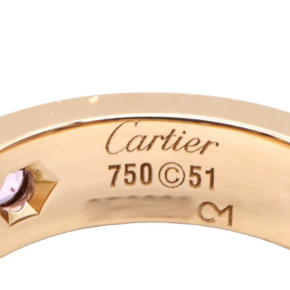 Cartier 18K Rose Gold and Pink Sapphire Classic Love Ring