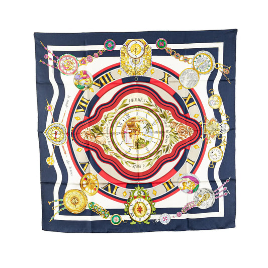 Hermès Parmi Les Fleurs Je Compte Les Heures Silk Scarf