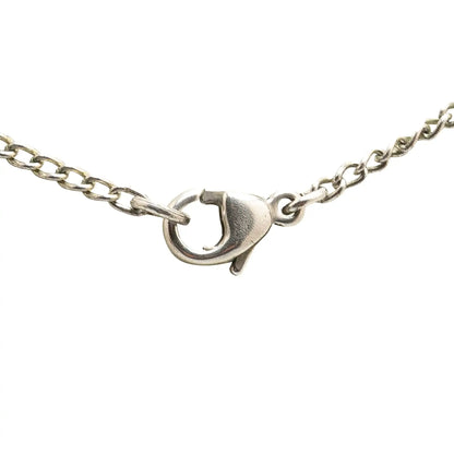 Chanel Silver Plated Enamel CC Strawberry Charm Pendant Necklace