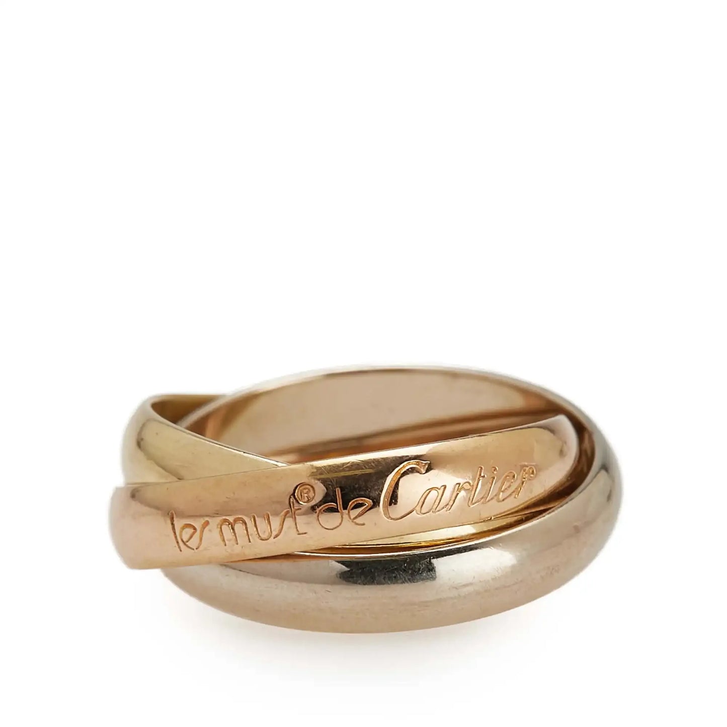 Cartier 18K Tricolor Gold Classic Trinity Ring