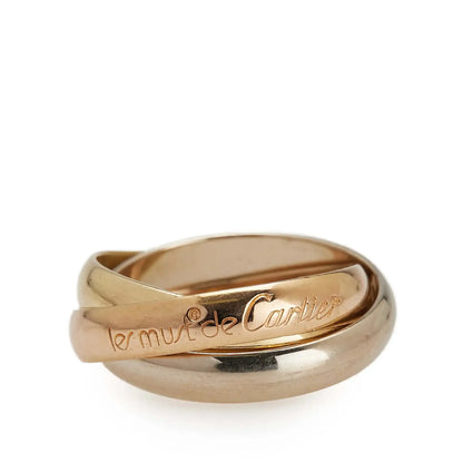 Cartier 18K Tricolor Gold Classic Trinity Ring