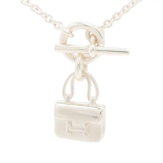 Hermès Sterling Silver Amulettes Constance Necklace