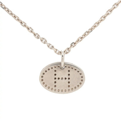 Hermès Sterling Silver Evelyne Eclipse Pendant Necklace