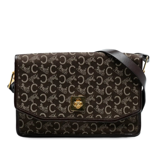 Celine C Carriage Canvas Shoulder Bag