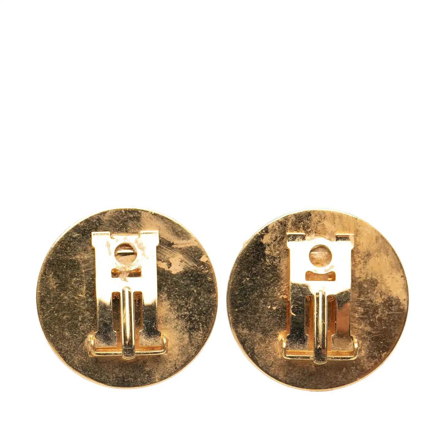 Hermès Enamel Cloisonne Clip on Earrings