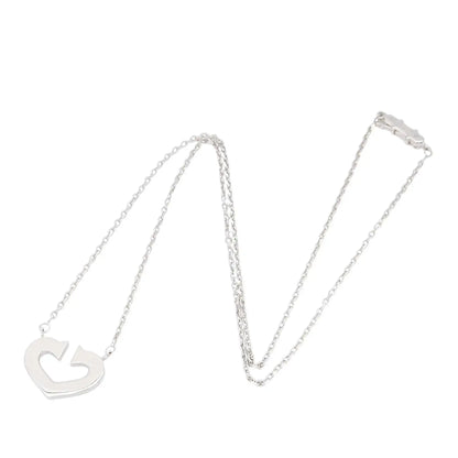 Cartier 18K White Gold C de Cartier Heart Pendant Necklace