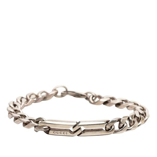 Gucci Sterling Silver Infinity Knot Chain Bracelet
