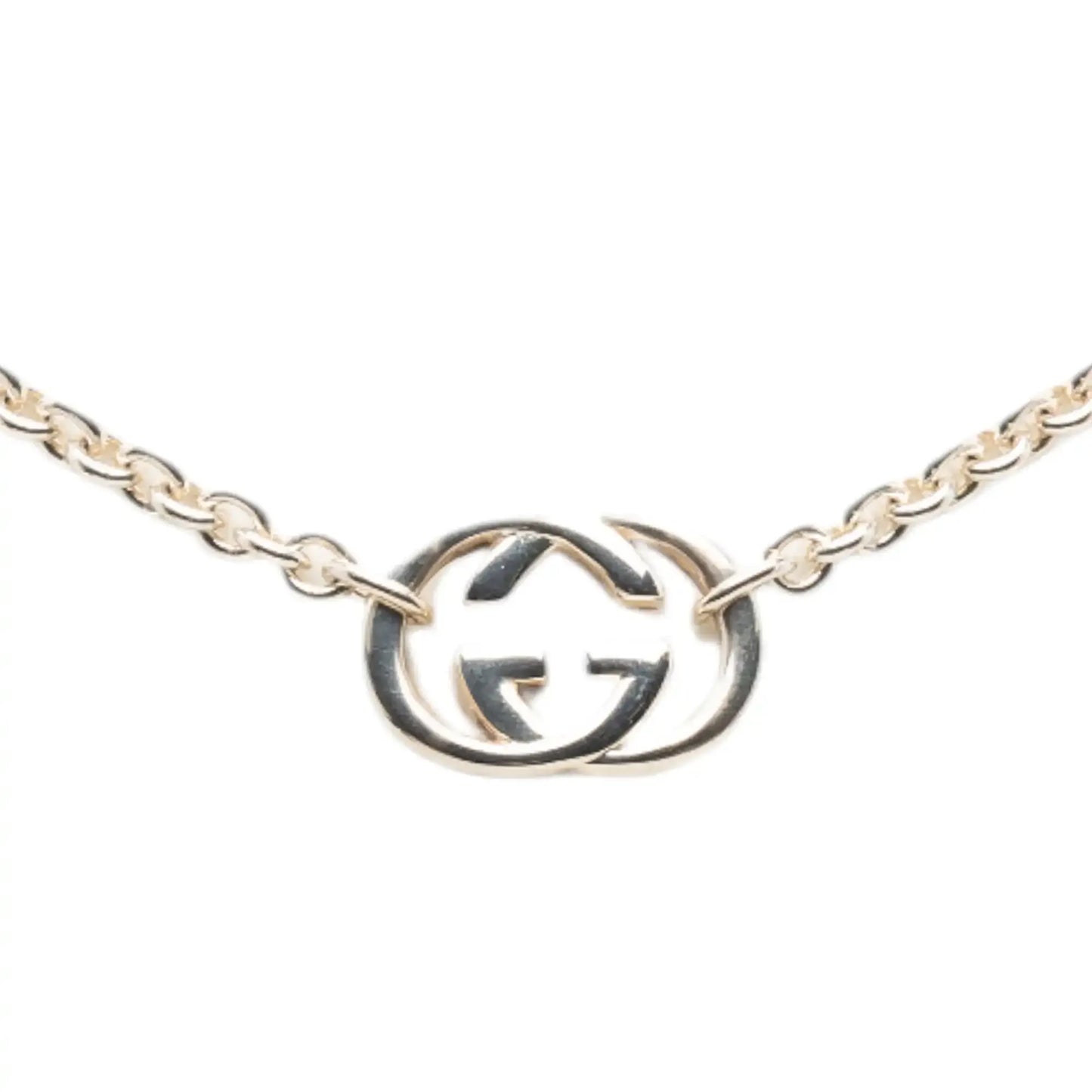 Gucci Sterling Silver Interlocking G Pendant Necklace
