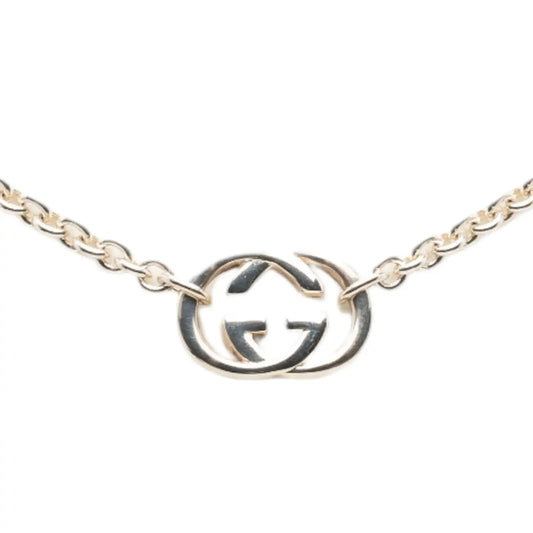 Gucci Sterling Silver Interlocking G Pendant Necklace
