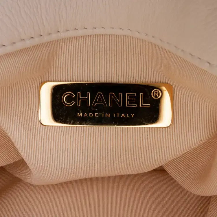 Chanel Quilted Calfskin Pearl CC Accordion Flap