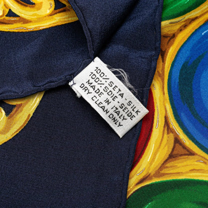 Chanel Gripoix Buttons Silk Scarf