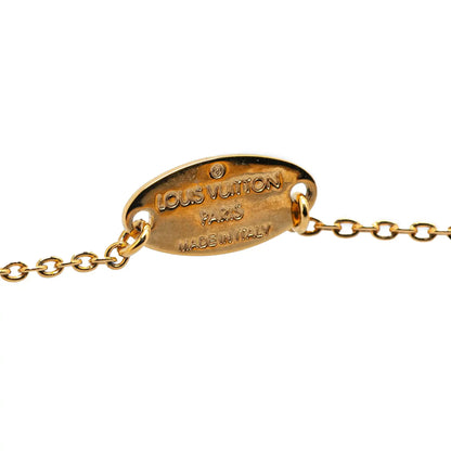 Louis Vuitton Gold Plated Nanogram Pendant Necklace