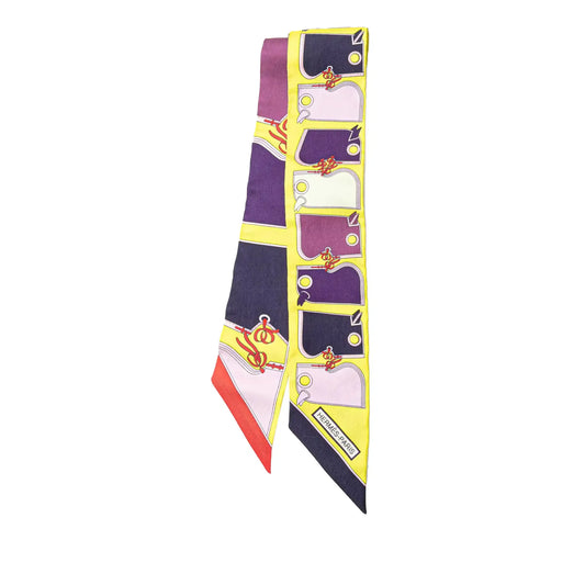 Hermès Camails Silk Twilly Scarf