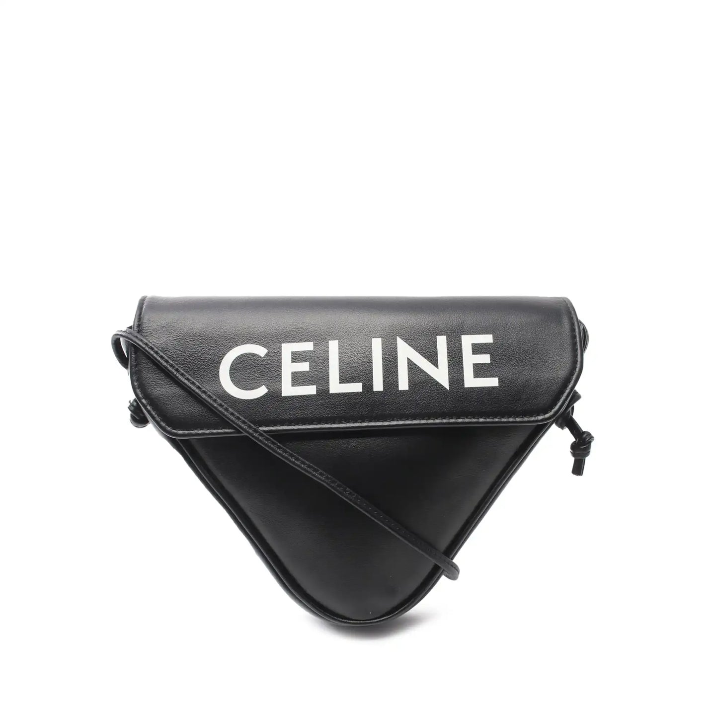 Celine Smooth Calfskin Logo Triangle Crossbody