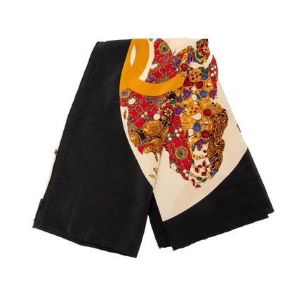 Chanel Gripoix Globe Silk Scarf