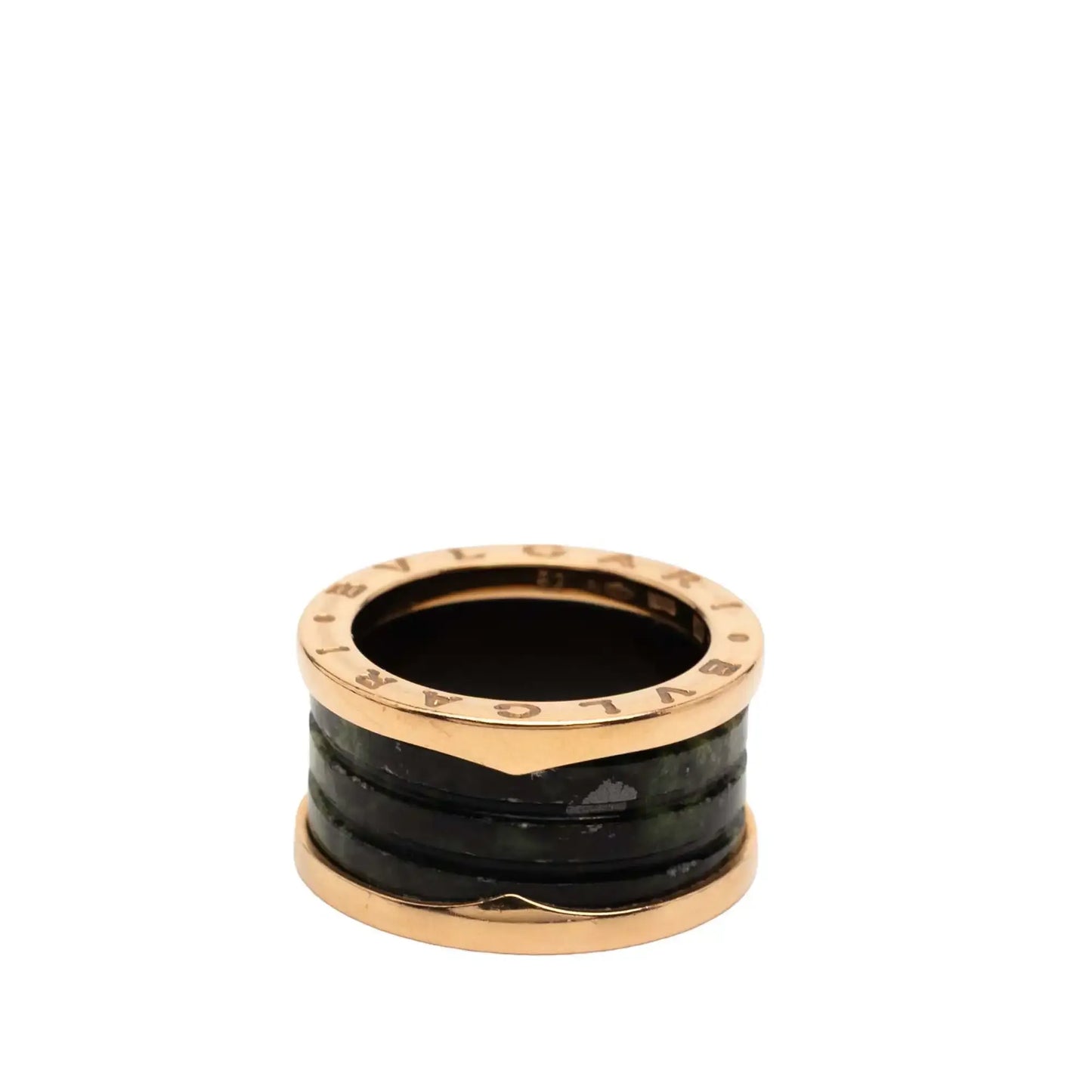Bvlgari 18K Rose Gold and Bowenite B Zero1 Four Band Ring
