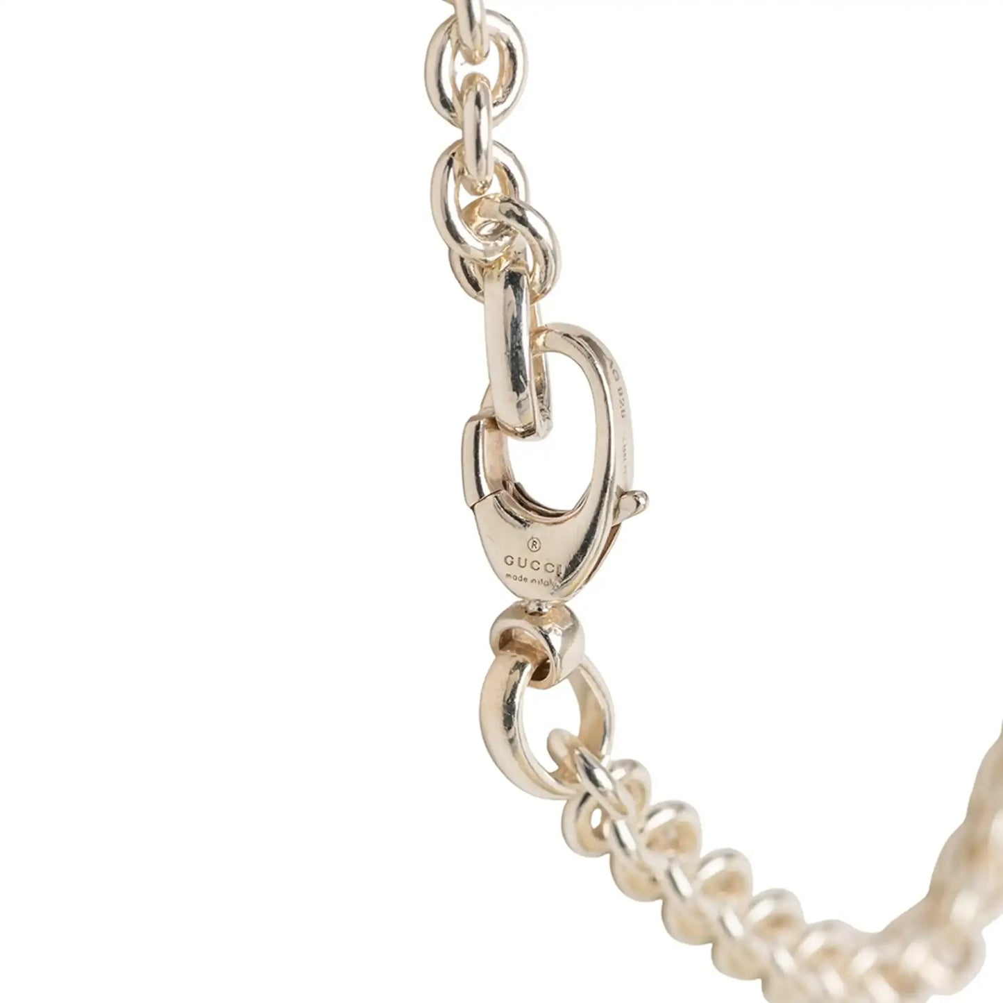 Gucci Sterling Silver Interlocking G Pendant Necklace