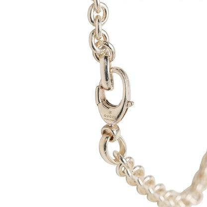 Gucci Sterling Silver Interlocking G Pendant Necklace