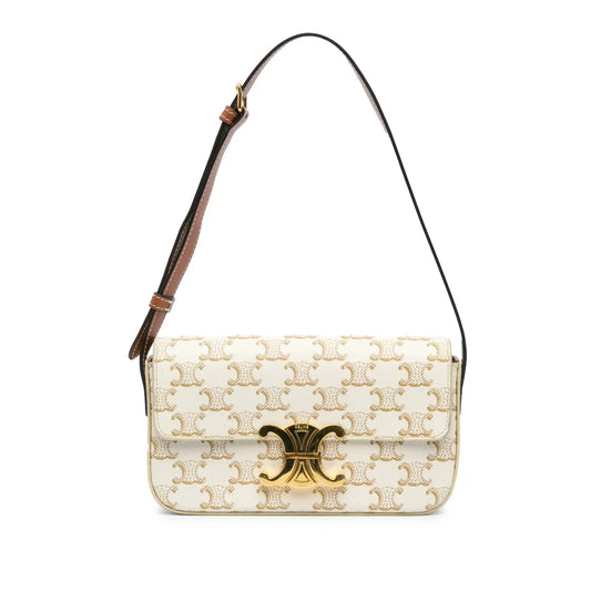 Celine Triomphe Coated Canvas Claude Shoulder Bag