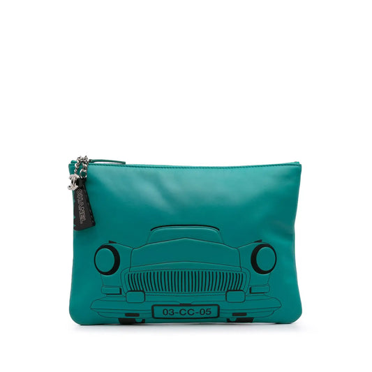 Chanel Medium Printed Lambskin Cuba La Habana O Case Clutch
