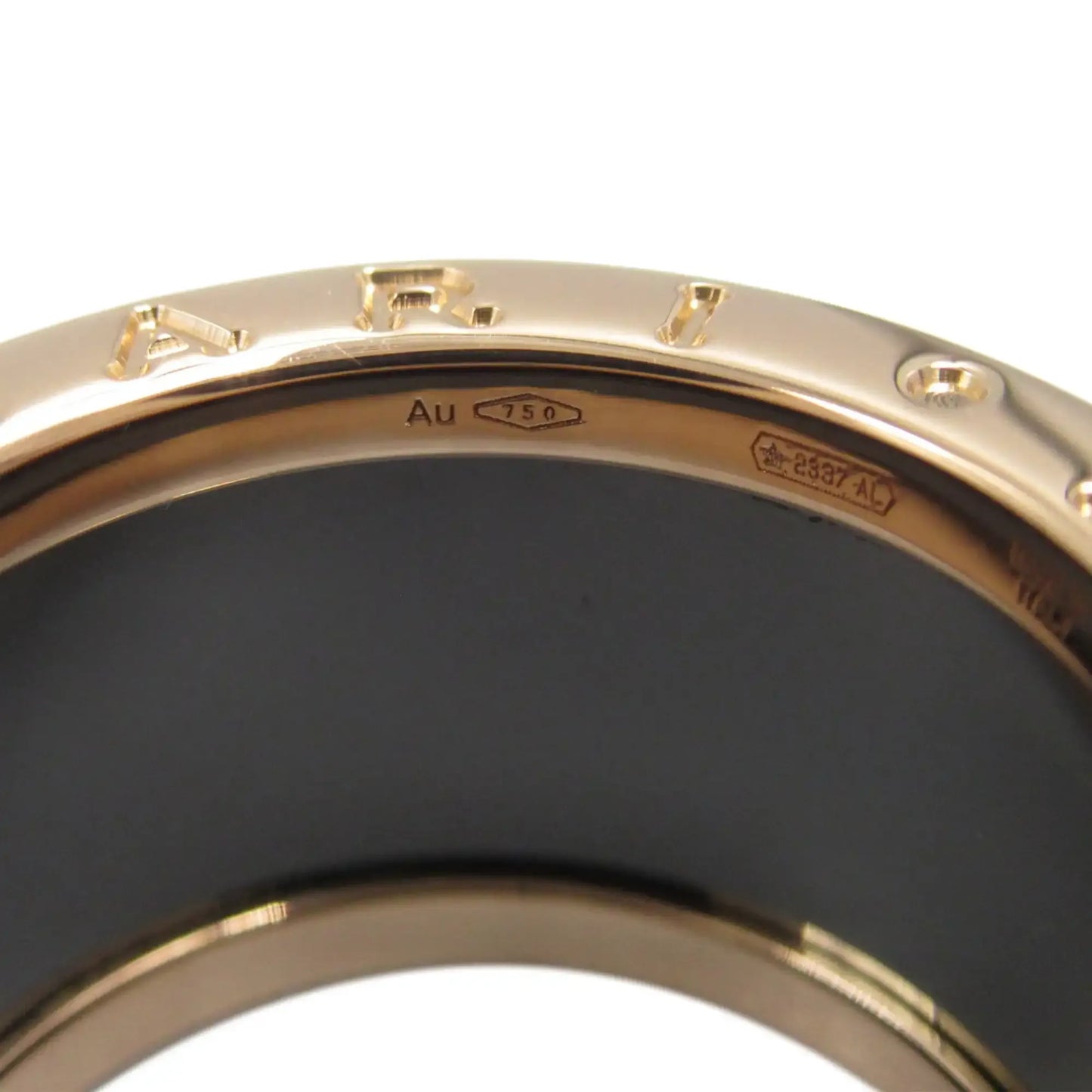 Bvlgari 18K Rose Gold and Ceramic B.Zero1 Three Band Ring