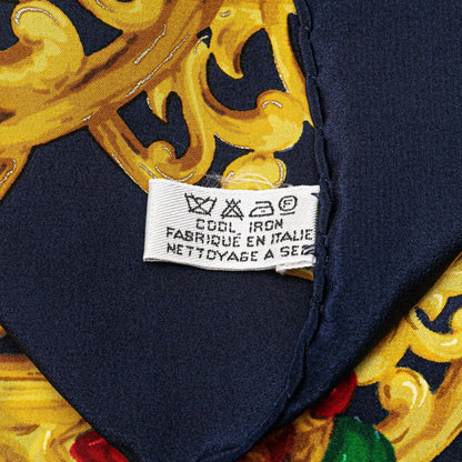 Chanel Gripoix Buttons Silk Scarf