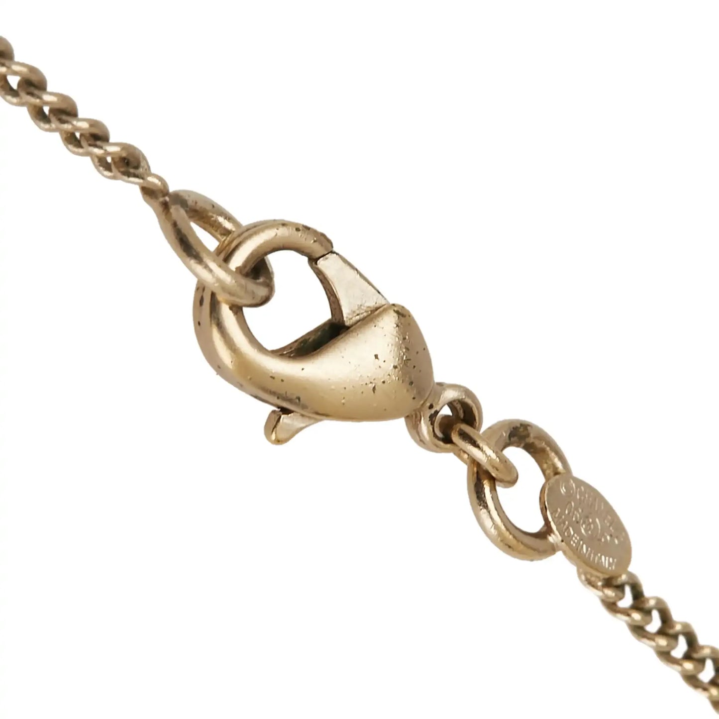 Chanel Gold Plated Enamel Camelia Pendant Necklace