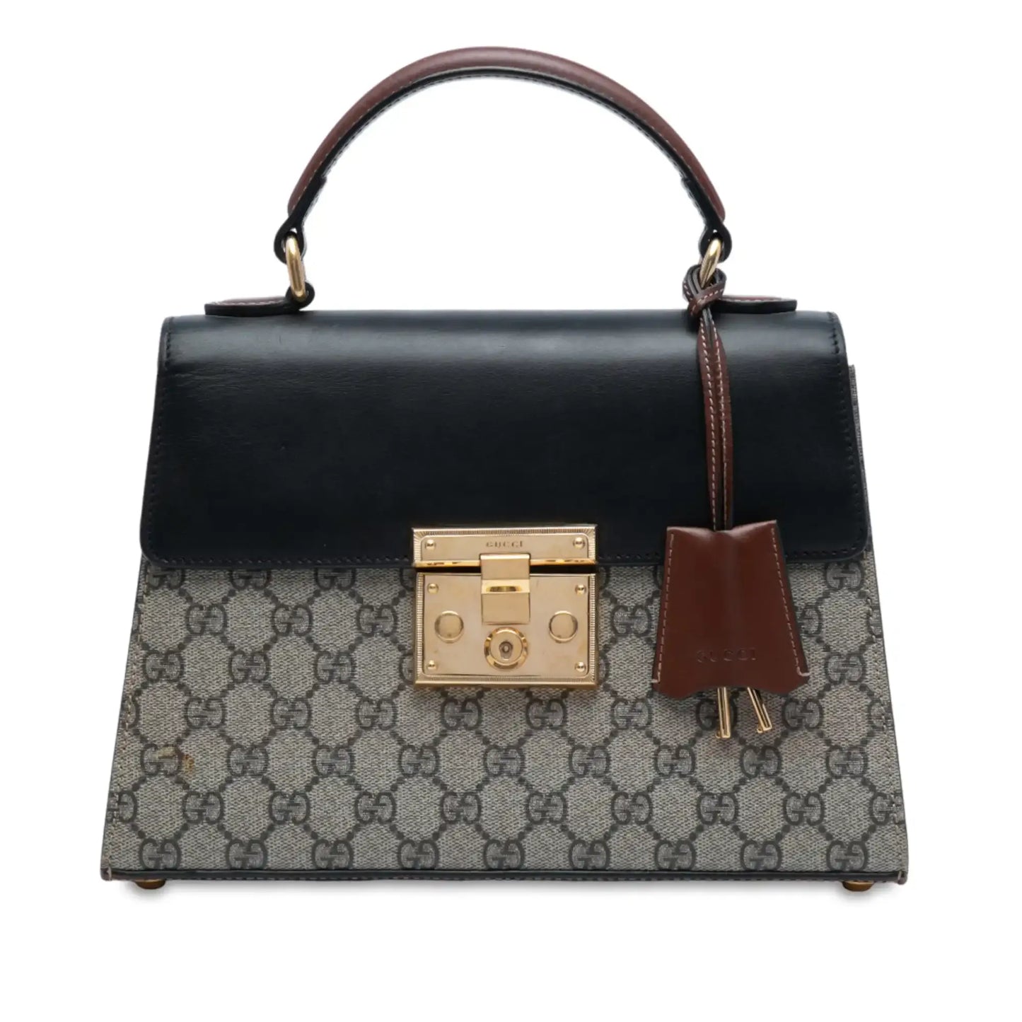 Gucci Small GG Supreme Padlock Satchel