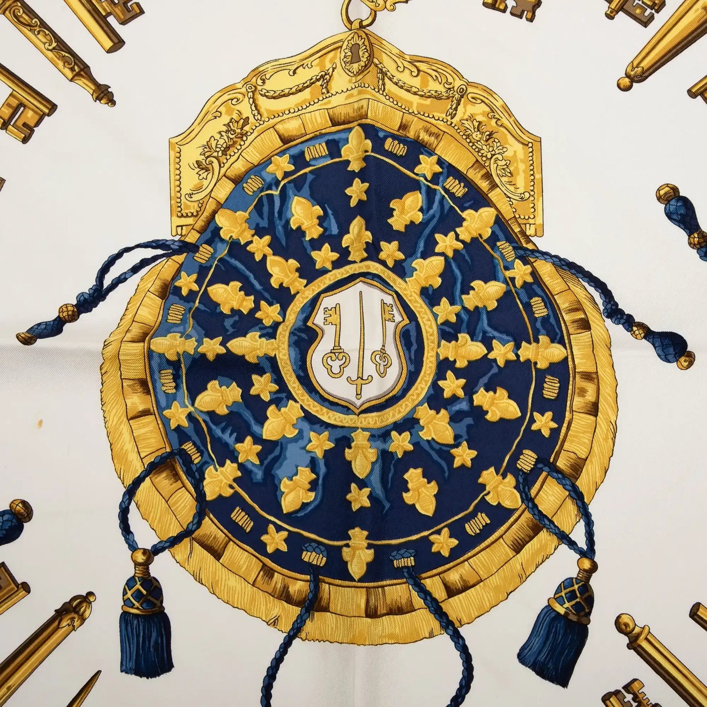 Hermès Les Cles Silk Scarf 90