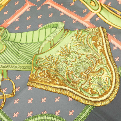 Hermès Selles A Housse Silk Scarf 90