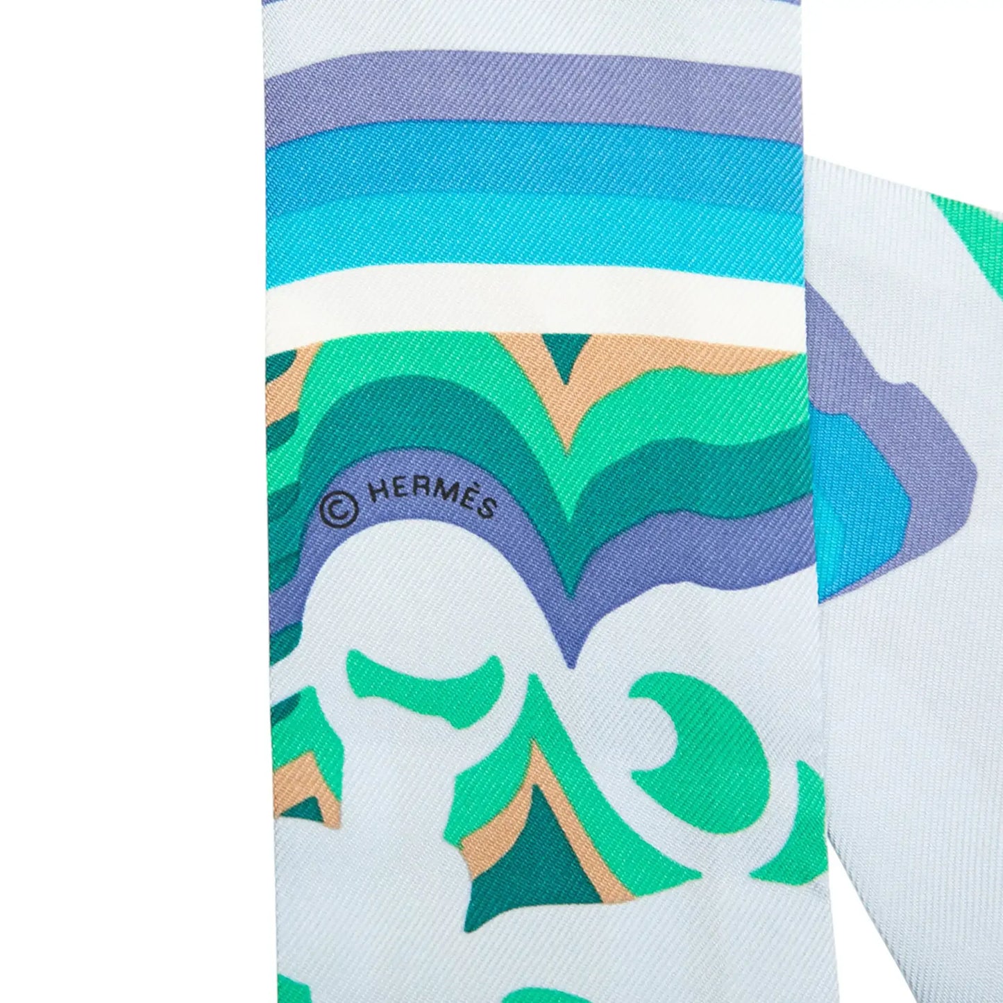 Hermès Brides De Gala Shadow Silk Twilly Scarf