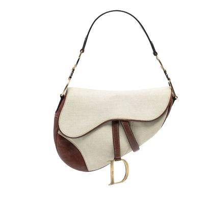 Dior Canvas Saddle Bag