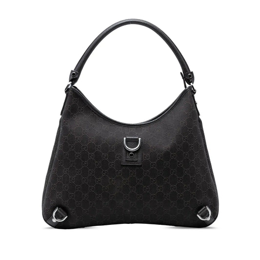 Gucci GG Denim Abbey D Ring Shoulder Bag