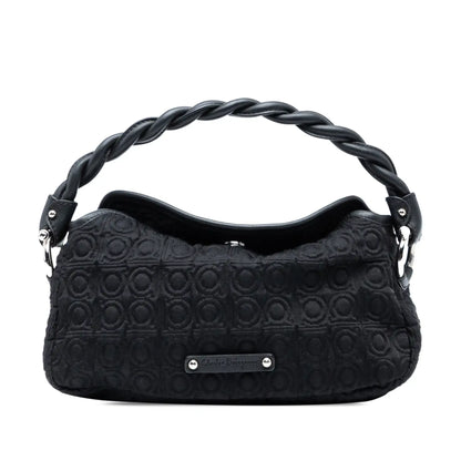 Ferragamo Gancini Canvas Handbag