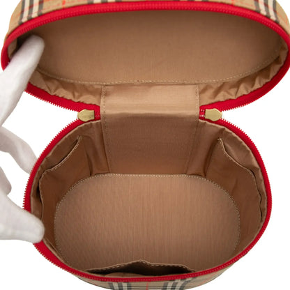 Burberry Haymarket Check Canvas Vanity Bag